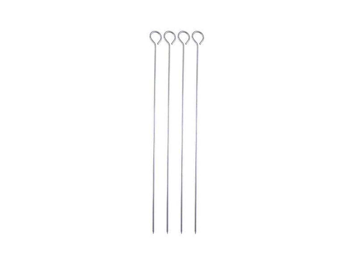 Juego de Brochetas para Barbacoas Bergner Bbq Acero Inoxidable Plata 4 Uds