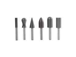 Juego De 6 Brocas Rotativas Hss De 6 Mm (1/4") Para Amoladora Angular Eléctrica, Pulido De Metal Y Madera.