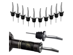 Vertedor De Licor De Acero Inoxidable Linjou 12 Piezas Anti-fugas Para Botellas De Alcohol Y Condimentos