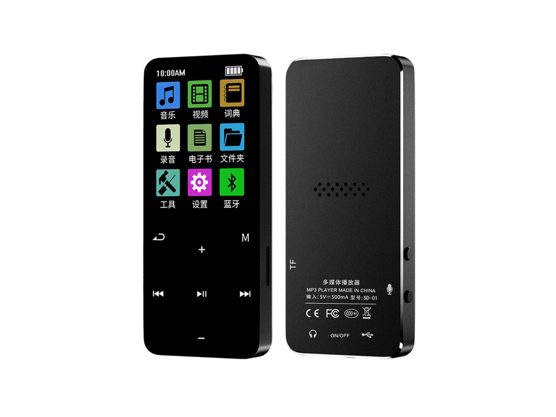 Reproductor Mp3 Portátil Con Bluetooth 5.2, Altavoz Fm, Radio, Grabadora De Voz, 16 Gb