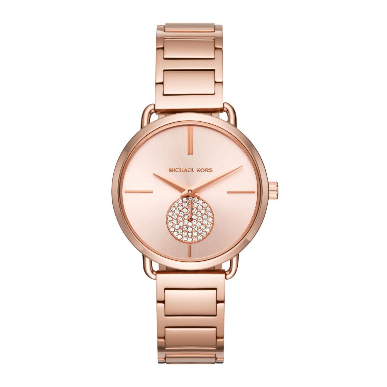 Michael Kors Reloj analogico para mujer de cuarzo con correa en acero inoxidable mk3640 rosa