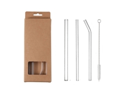 Juego de pajitas de vidrio transparente y anti-pintalabios para mujeres no embarazadas, lavables. Rosewell