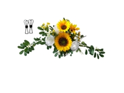 Lazo De Flores Artificiales Para Decoración De Bodas, Simulación De Arco De Puerta, Seda, Versátil, 60x25cm