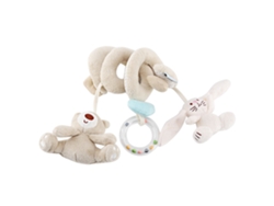 Brinquedo Espiral Enrolável Urso Coelho Para Berço Carrinho De Bebê Com Sino E Som Bb