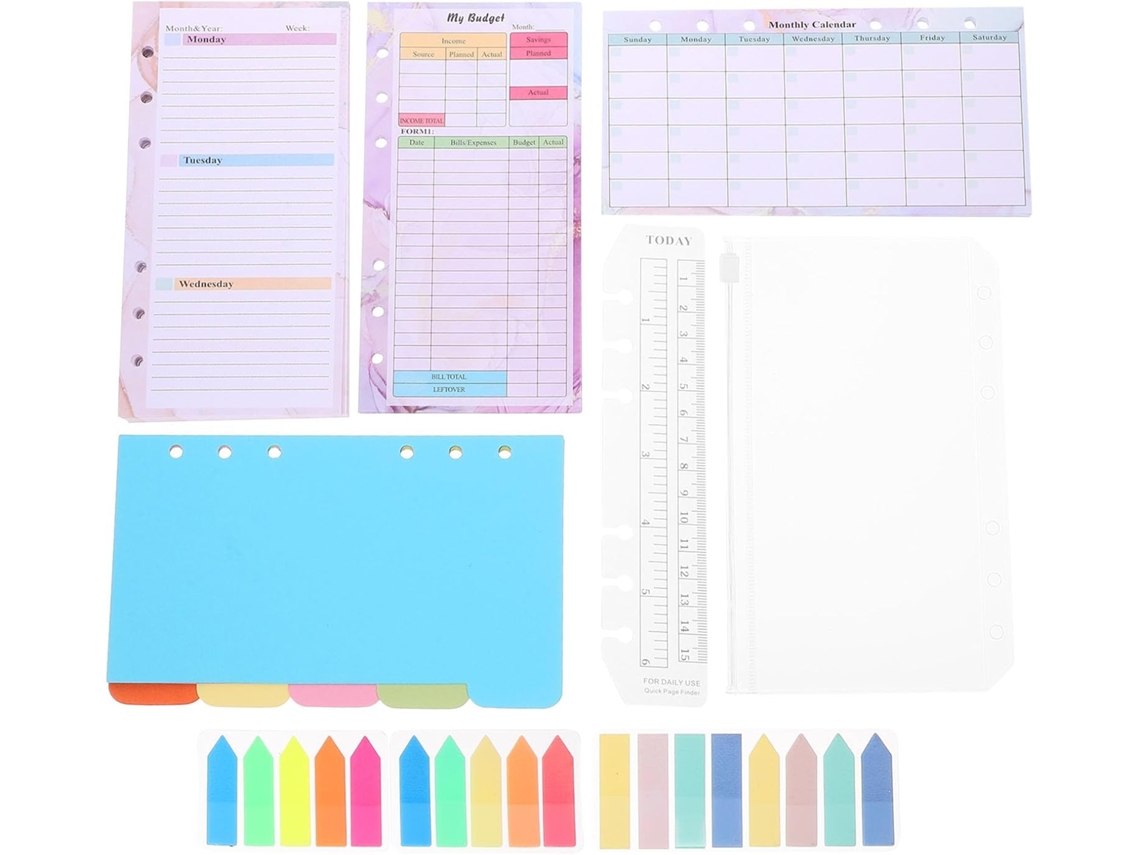 Conjunto De Móviles Coloridos, Encuadernación De Papel Para Cuadernos De Estudio Compactos Y Portátiles