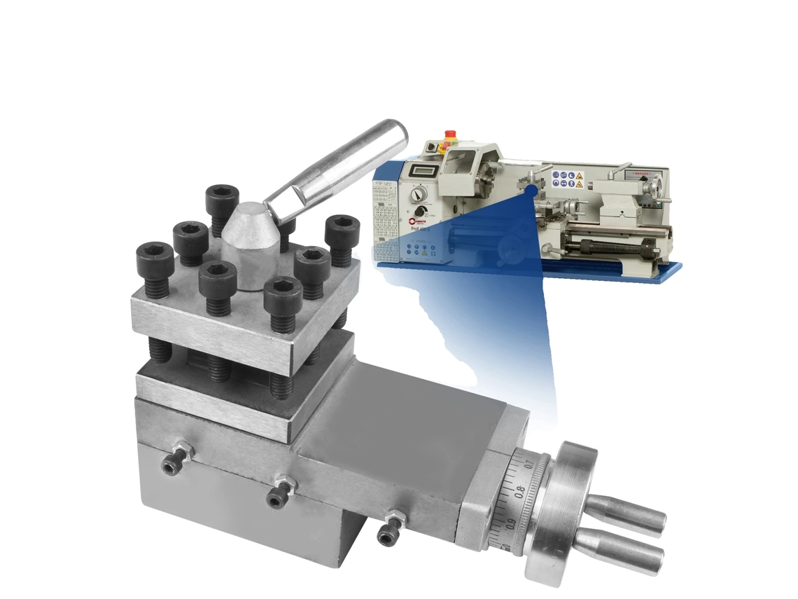 Portaherramientas de torno, acero de alta calidad, diseño compacto, compatible con WM210V 208A, construcción duradera, fácil instalación OEM