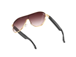 Gafas inteligentes Chrui A17 con videollamadas, traducción con IA y audio Bluetooth (doradas y rojas)