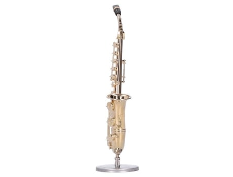 Instrumento Musical modelo cobre miniatura saxofón modelo con soporte Mini instrumento Musical regalo