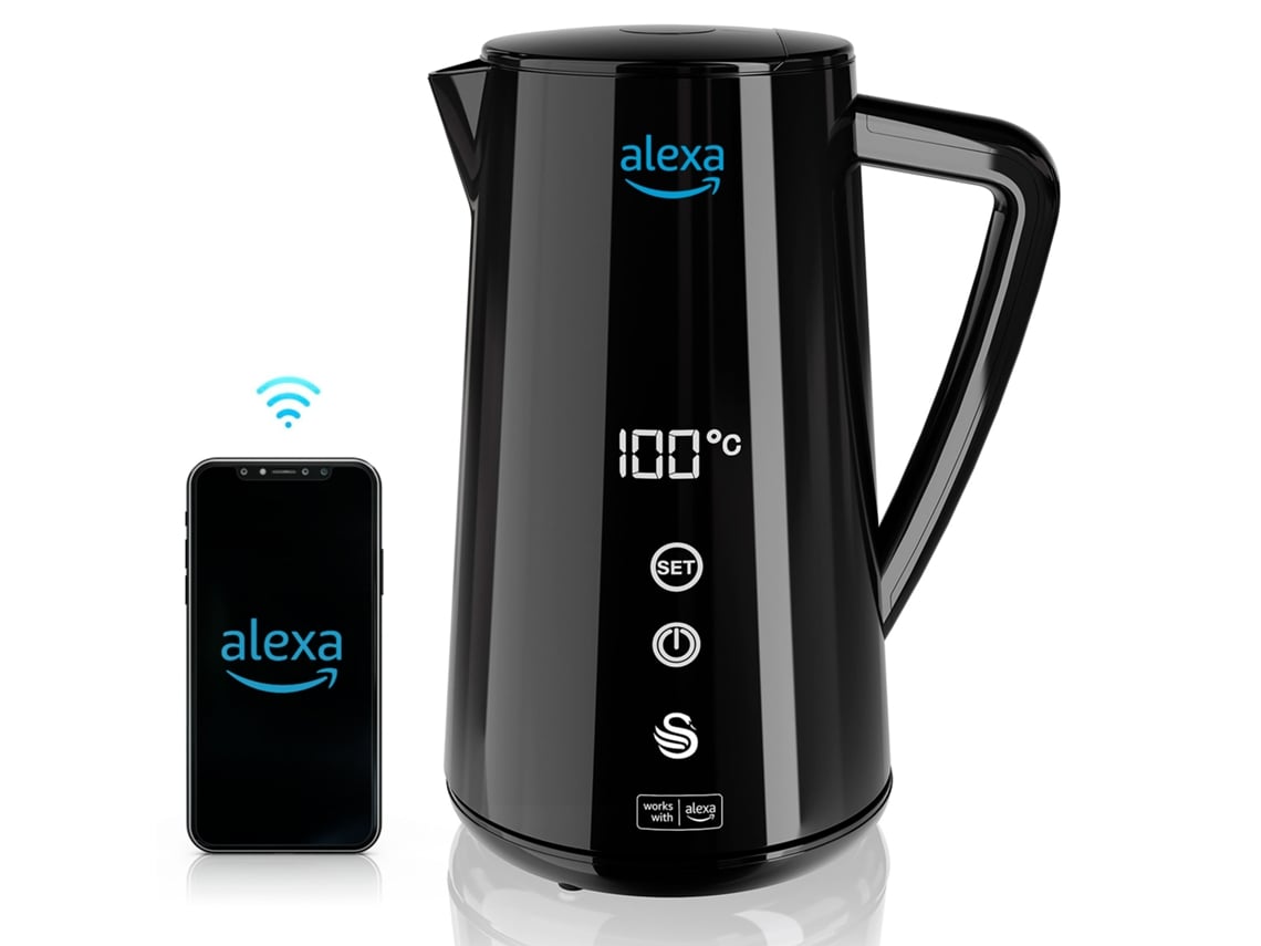 Alexa Hervidor Agua Eléctrico Inteligente SWAN SK14650BLKNEU WIFI