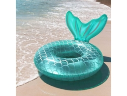 Anillo Inflable Con Forma De Raya Y Cola De Pez, Azul, Para Lago, Tamaño Adulto, Para Piscina, 110 Cm