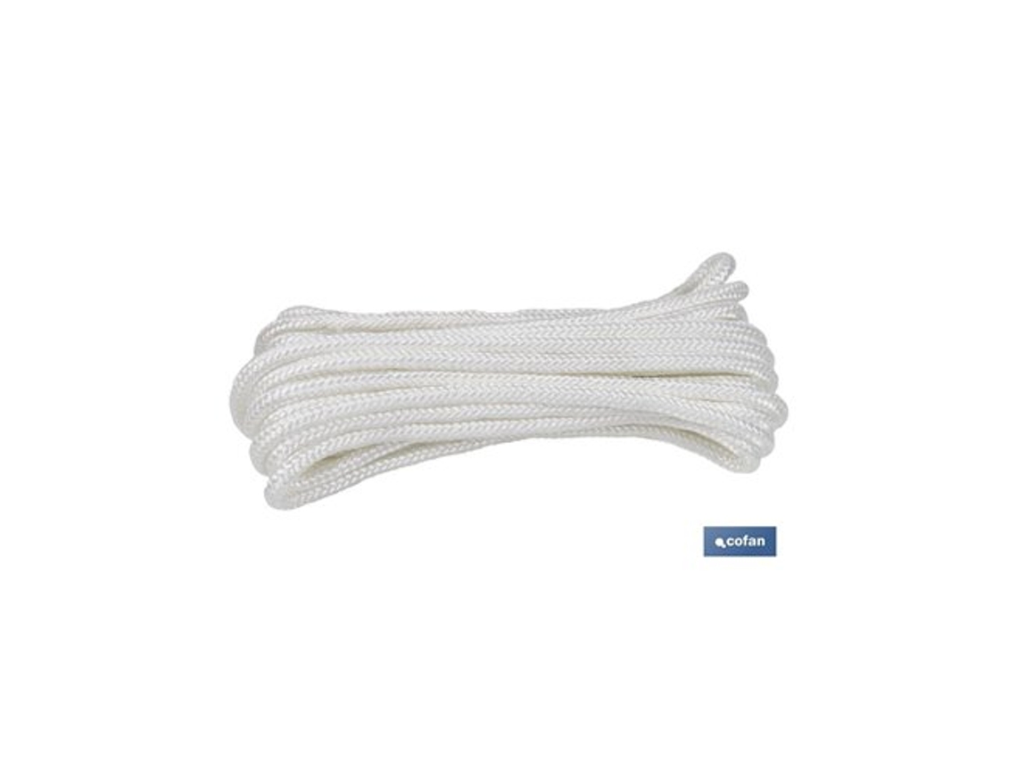 Madeja Cordón Poliéster Reforzado 5 Mm 10 M Blanco