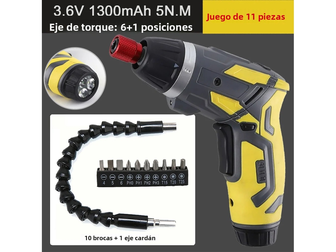 (juego De 11 Piezas) Juego De Destornilladores Eléctricos Inalámbricos Recargables De 4,2 V