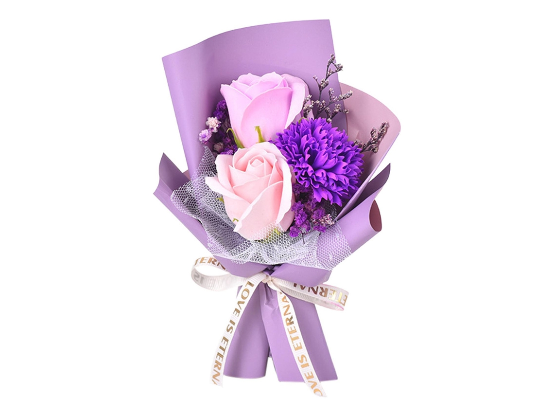 Arreglo Floral Ramo 20 Centímetros Papel Violeta slowmoose