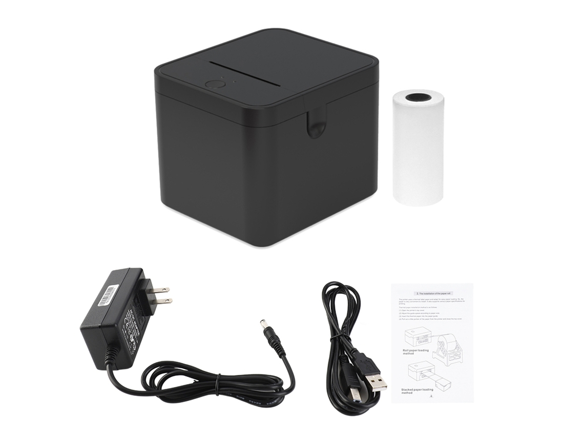 Impresora Térmica De Recibos Compacta Y Portátil Usb Bt De 58 Mm De Alta Velocidad Para Negocios, Reparto, Restaurantes Y Cocinas.
