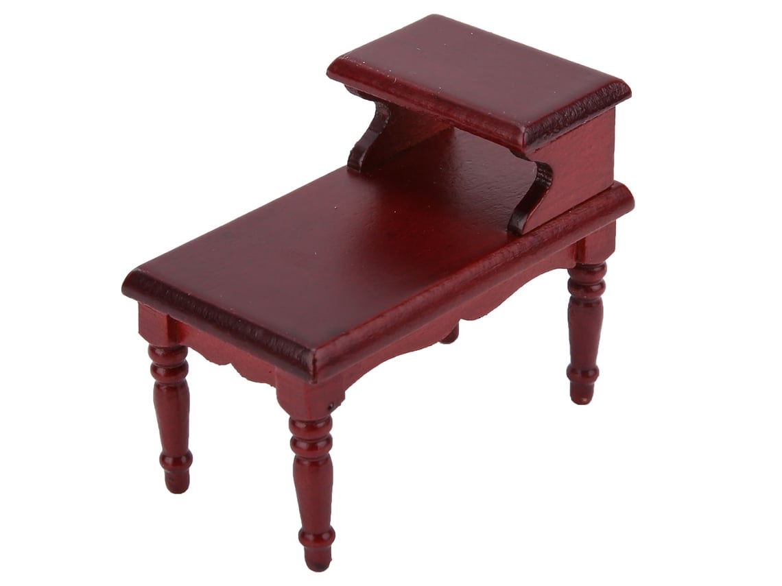 Mesa De Té En Miniatura 1:12 Para Casa De Muñecas. Muebles Decorativos De Madera.