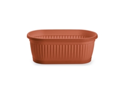 Jardinera Rectangular 22 Cm Con Plato Integrado Terracota PLASTIC FORTE
