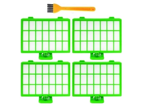 Pacote com 4 filtros hepa laváveis para aspirador de pó rowenta zr0037 r02033