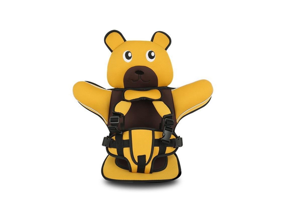 Asiento EIFSON para coche con forma de osito de peluche (amarillo)