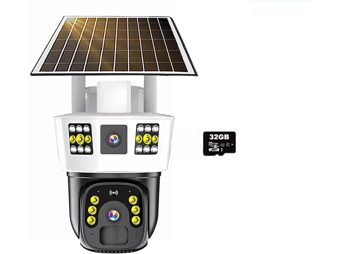 Cámara Ip Solar Para Exteriores Con Batería Integrada, 4 Mp, 6k, Ptz, Detección De Movimiento.