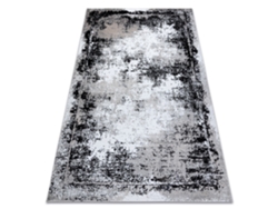 Alfombra Gloss Moderno 8493 78 Vintage, Elegante, Marco Gris/Negro (80 x 150 cm)
