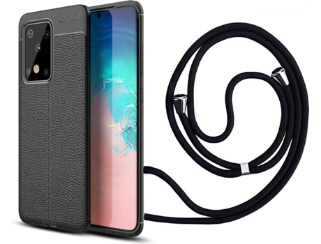 Funda Samsung S20 Ultra Rugged Leather con Collar Negro