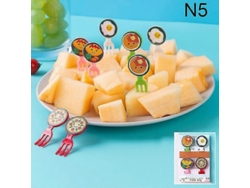 Lindos Mini Platos Bento Para Verduras, Tenedores Para Fruta Para Niños, Palillos De Dientes