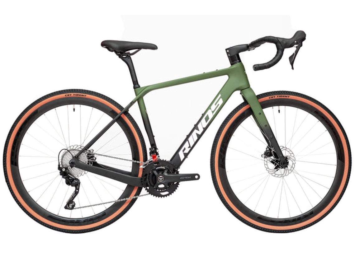 Carbon Bicicleta de Gravel Sandman6.0 Grx600 Negro Verde 56 Cm RINOS
