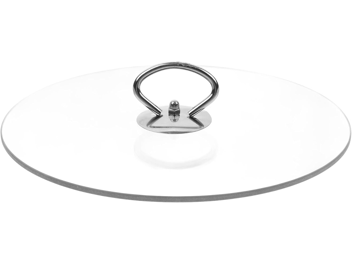 Tapa de vidrio templado transparente de 23 cm, hermética y reutilizable para recipientes y tazones, apta para microondas - Gokoco