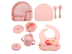 Conjunto De Louça Infantil/para Bebês Yuysan Em Silicone, 11 Peçasty611d