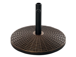 Base para sombrilla de cemento y mimbre de 25 kg, Ø35-48 mm, color bronce.