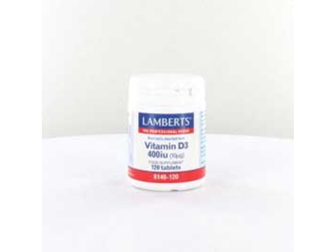 Complemento Alimentar LAMBERTS Vitamina D 400 Ui 10Μg 120 Tabs (60 Cápsulas)