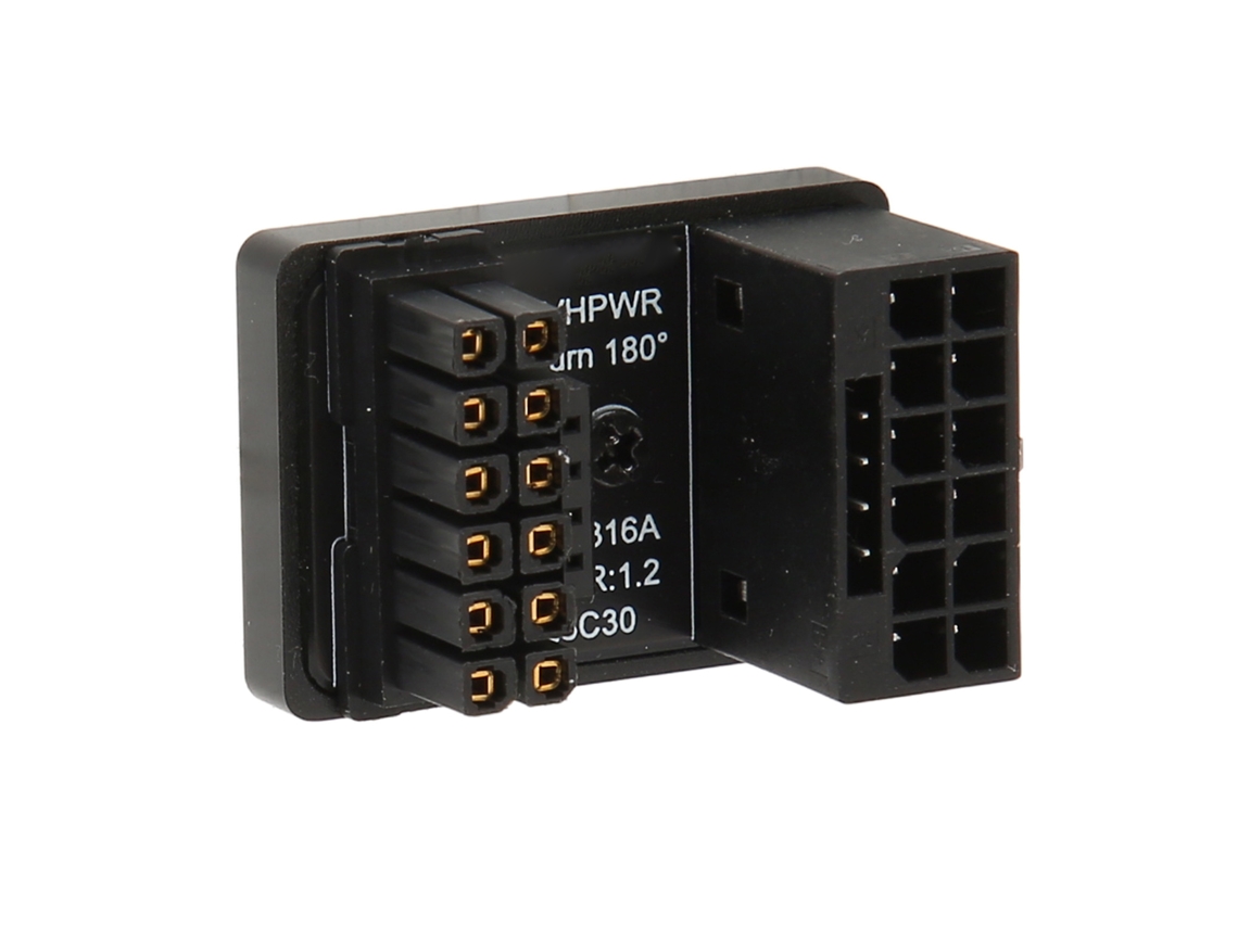 Tarjeta Adaptadora De Alimentación De Macho A Hembra De 180 Grados Pcie 600w 12v Hpwr 16p Para Gpu