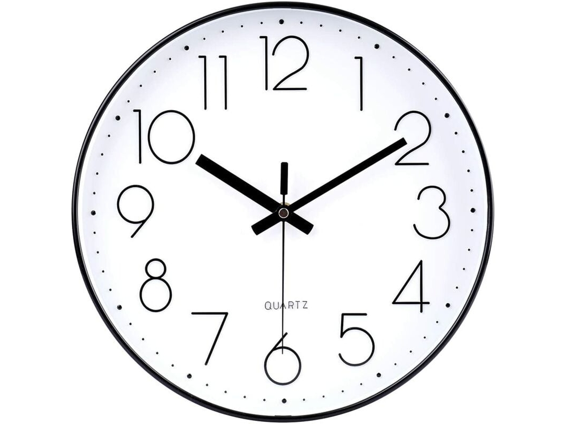 Reloj de pared 30 cm, moderno, silencioso, cuarzo a pilas Kofihety