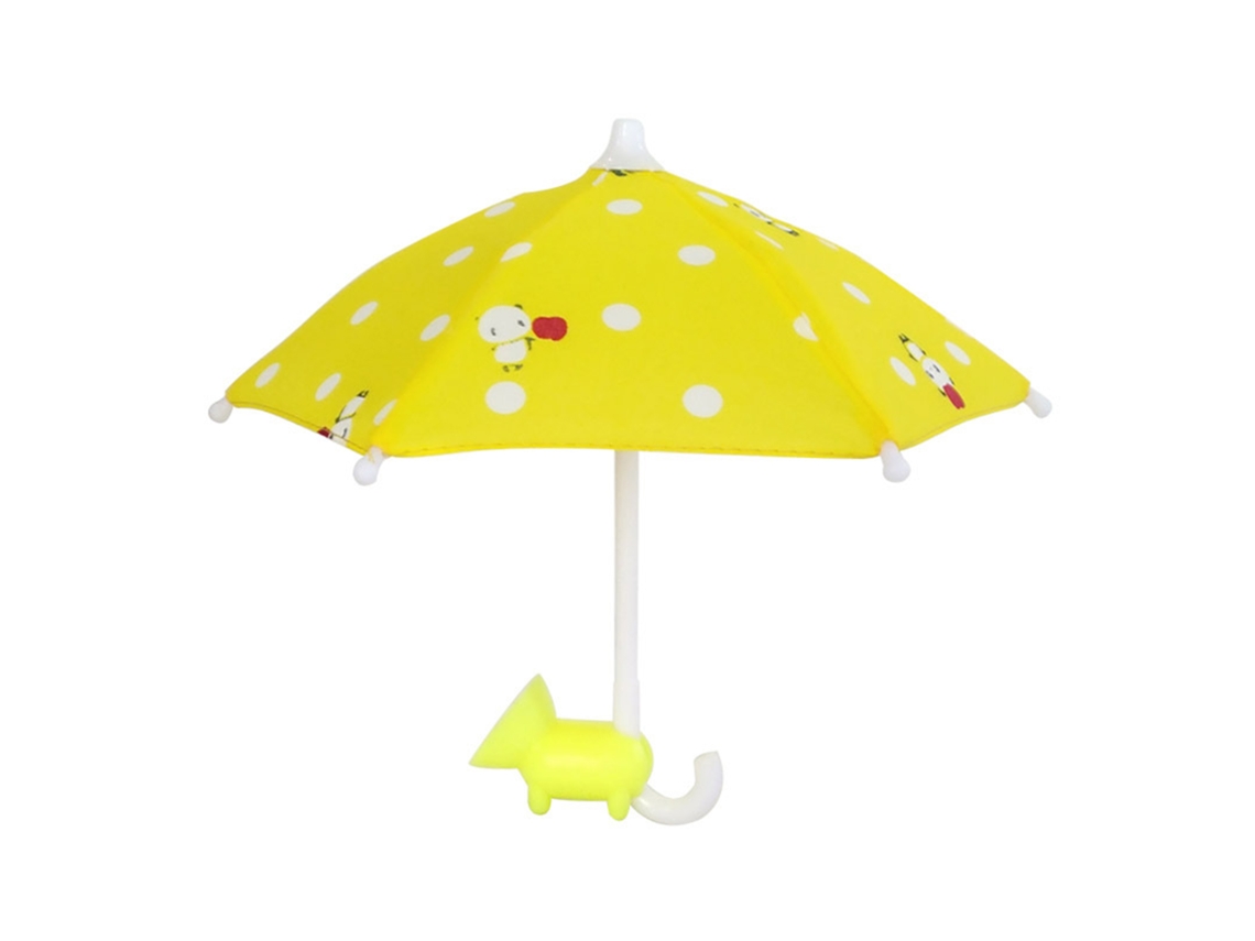 Porta Teléfono Paraguas (protector Solar) Estilo De Oso Amarillo Mini