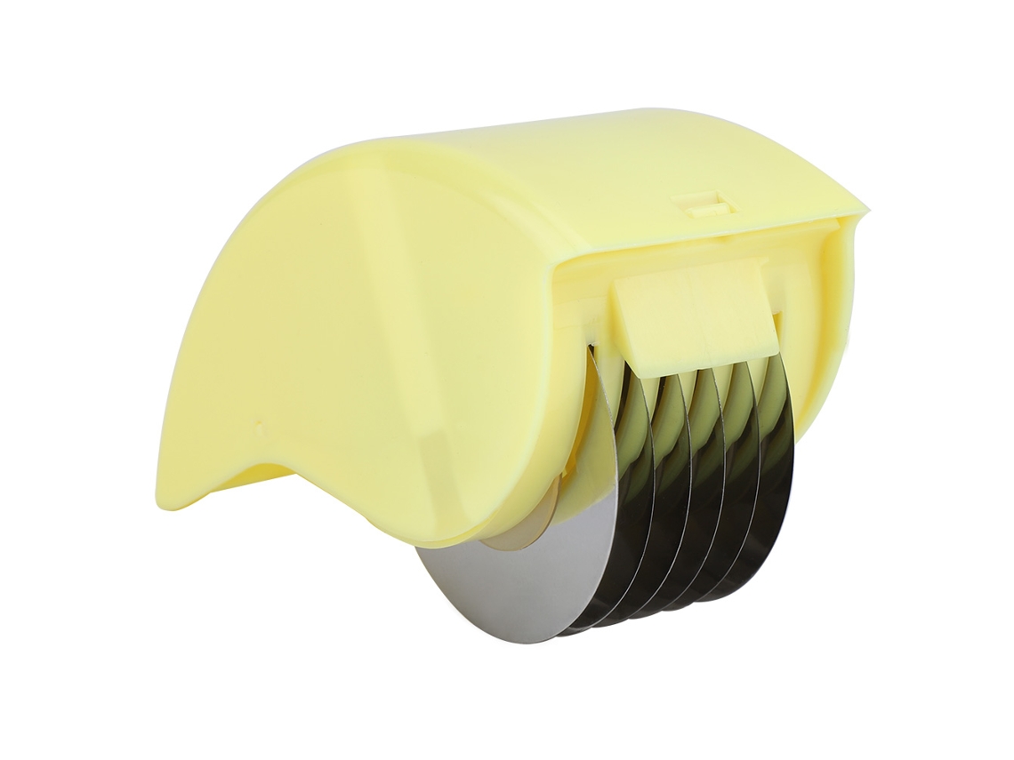 Cortador Giratorio De Acero Inoxidable Antioxidante Para Verduras Y Frutas - Utensilio De Cocina Amarillo