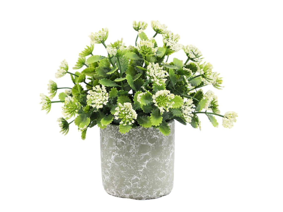 Plantas artificiales de romero en maceta, arbustos topiarios rústicos para decoración de mesa de salón NEVEANCE