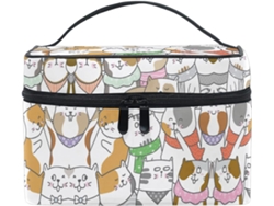 Neceser Cuero Con Cremallera Portátil Organizador Para Mujer Diseño
