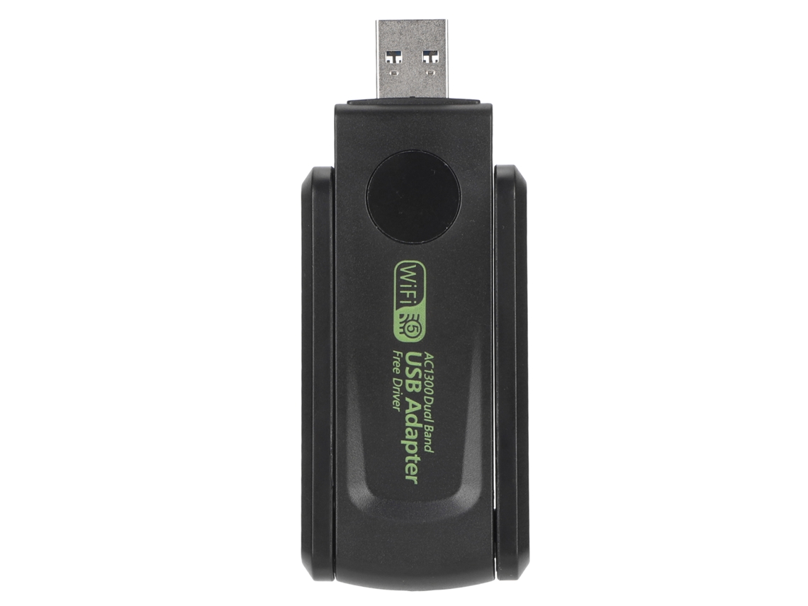 Adaptador De Tarjeta De Red Inalámbrica 1300mbps 2.4g 5g Doble Banda Antena De Alta Ganancia Usb3.0 Para Pc