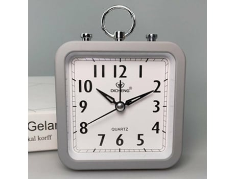 (Gris) Fácil de leer Visualización de viajes Alarma Reloj de alarma pequeño No Ticking Tiempo en silencio