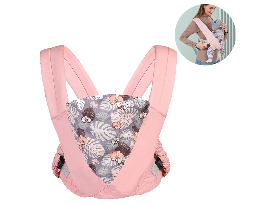 Manta portabebés ergonómica con bolsillos para recién nacidos y niños pequeños, convertible en parte delantera y trasera