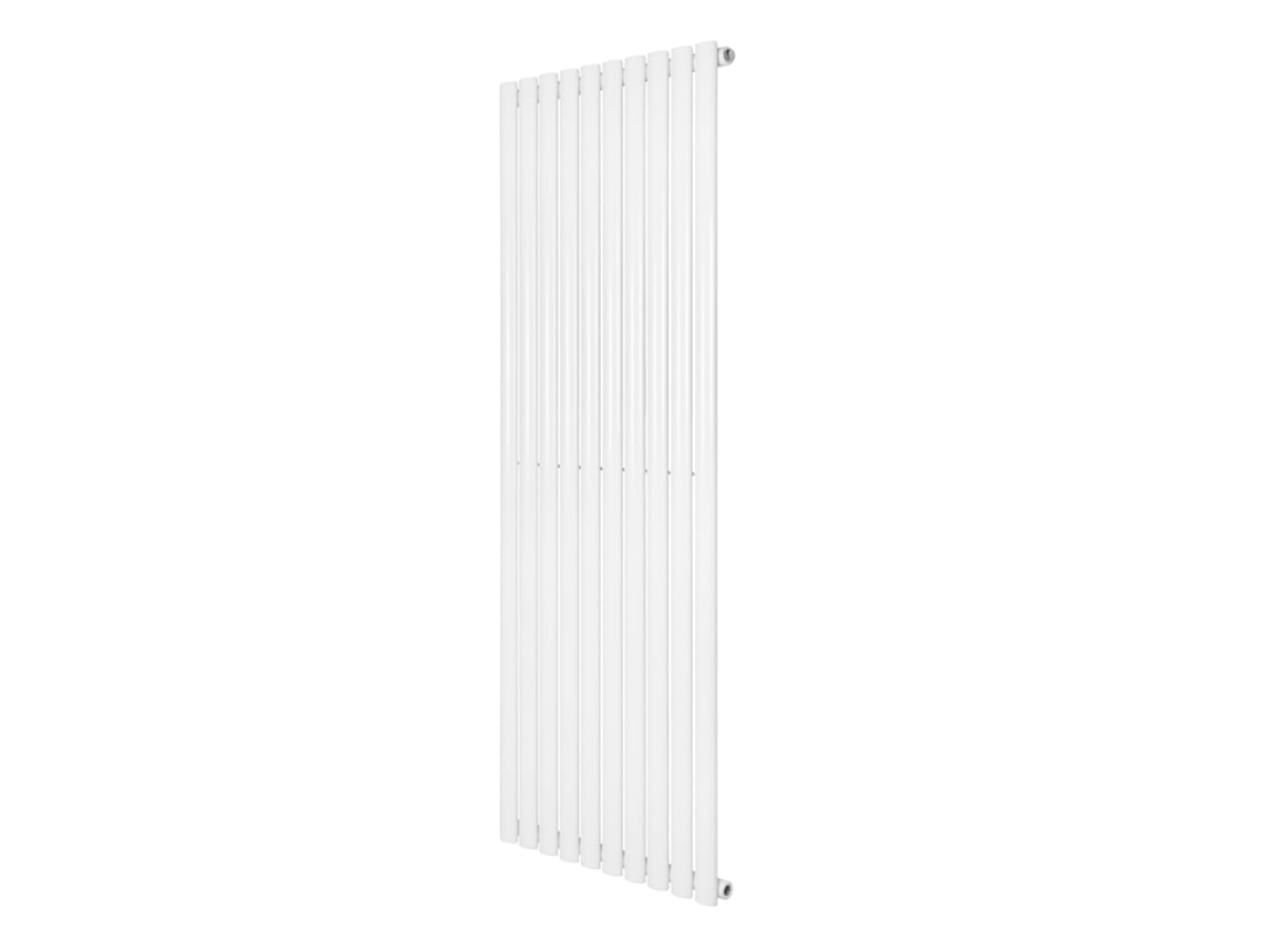 Radiador ovalado de una sola columna 1600x600 mm - Blanco | Acero al carbono, 1,5 mm, 1406 W | Diseño elegante | Alta eficiencia |