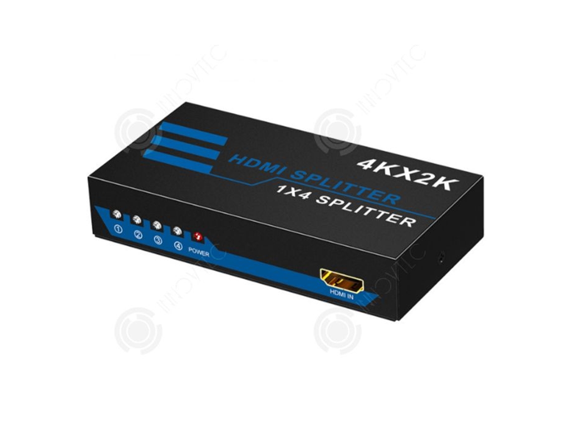 Divisor HDMI de una entrada y cuatro salidas para equipos de video de alta definición 4k en la misma pantalla, conexión de cable de audio y video, conexión Innovtec