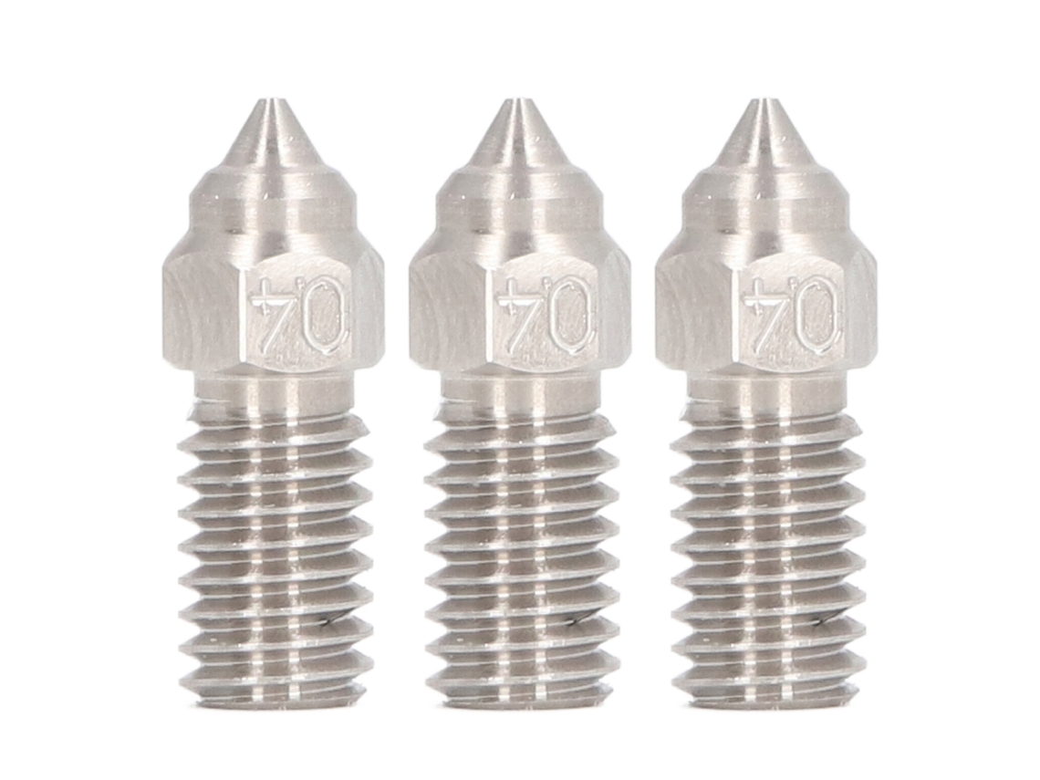 Boquilla para impresora 3D de acero inoxidable de 0,4 mm y alto flujo para Elegoo Neptune 4 y 4pro (3 unidades)