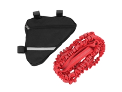 2026-cuerda De Remolque Para Bicicleta Elástica Con Bolsa De Almacenamiento Para Ciclismo Senderismo Camping Rojo