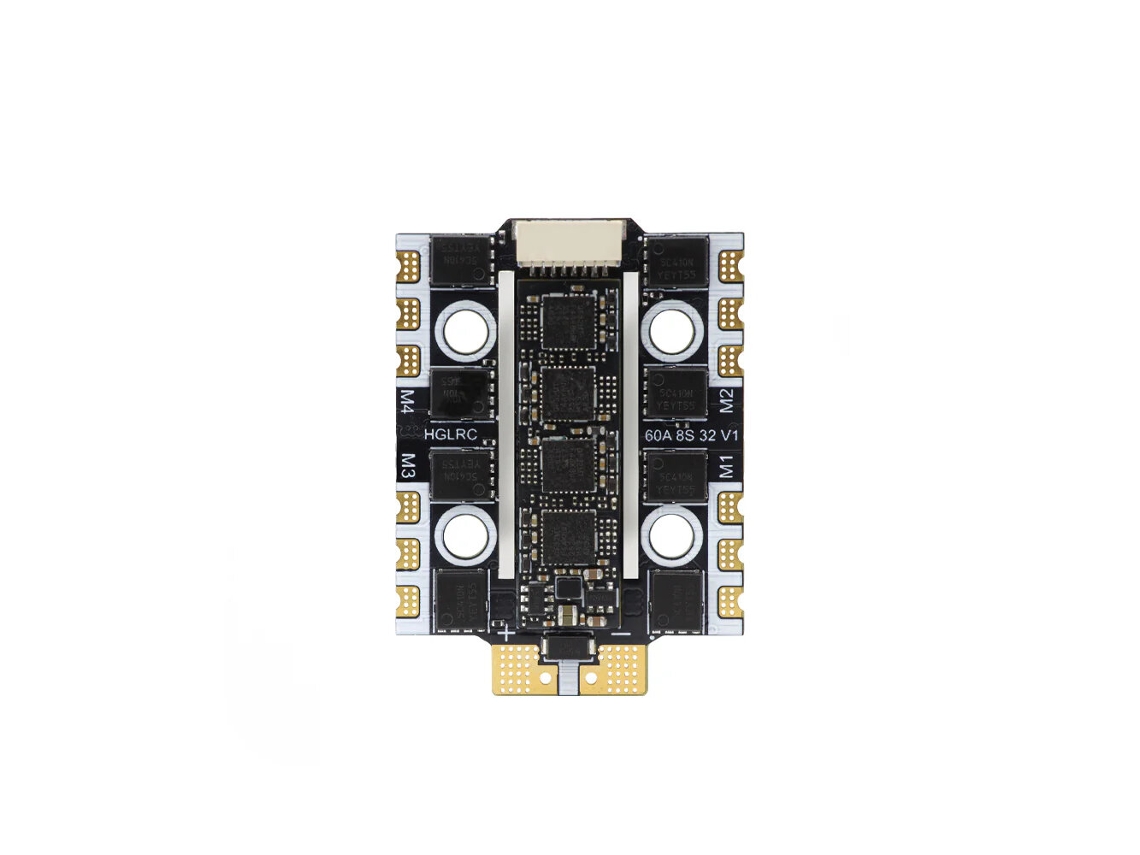 Bl3220x20mm Hglrc 60a 4in1 Mini 8s 32-bit V1 Esc Bl32 / Am32 Built-in Qf32mtf4ak8u7 Mcu For Rc Fpv Racing Drones
