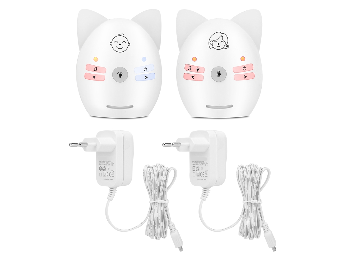 Monitor De Audio Inalámbrico Portátil Para Bebés Con Luz Nocturna Y Comunicación Bidireccional.