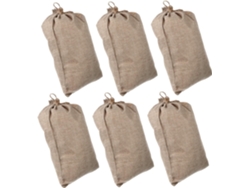 6 Piezas Bolsas De Tela Yute Con Cordón,