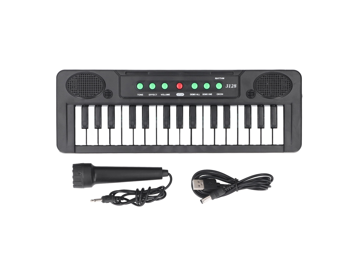 Jinwei-piano Electrónico Infantil 31 Teclas Con Micrófono, Modos De Energía Dual, Canciones Demo, Ritmos Y Efectos De Sonido, Volumen Ajustable