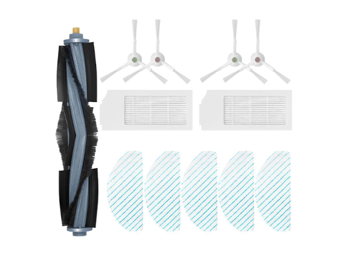 Cepillo lateral principal blanco para mopas HEPA. Compatible con Ecovacs Deebot T10/T10 Turbo.