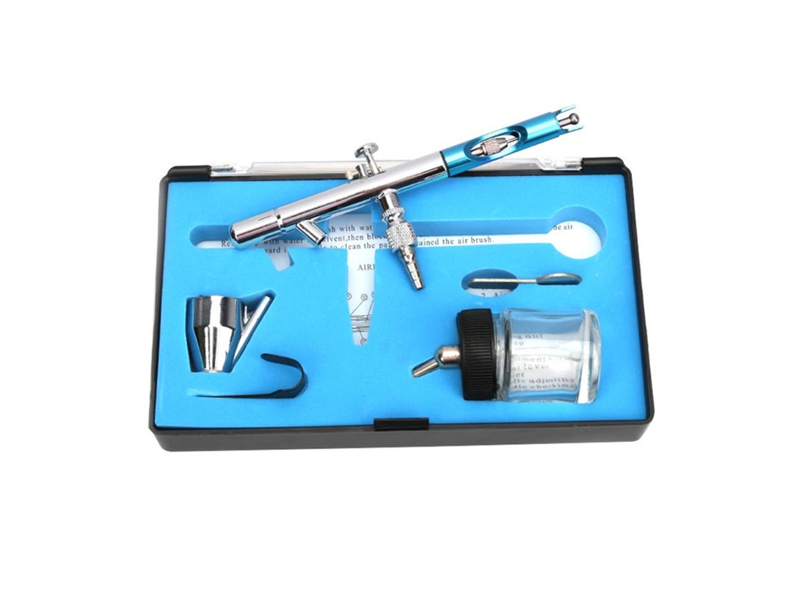 Kit De Pincel Neumático De Doble Acción De 0,35 Mm Con Depósito De Fluido De 5 Cc Y 22 Cc Para Arte Y Decoración.